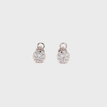 Load and play video in Gallery viewer, Gianna Stud Earrings in 18k white gold with diamonds
