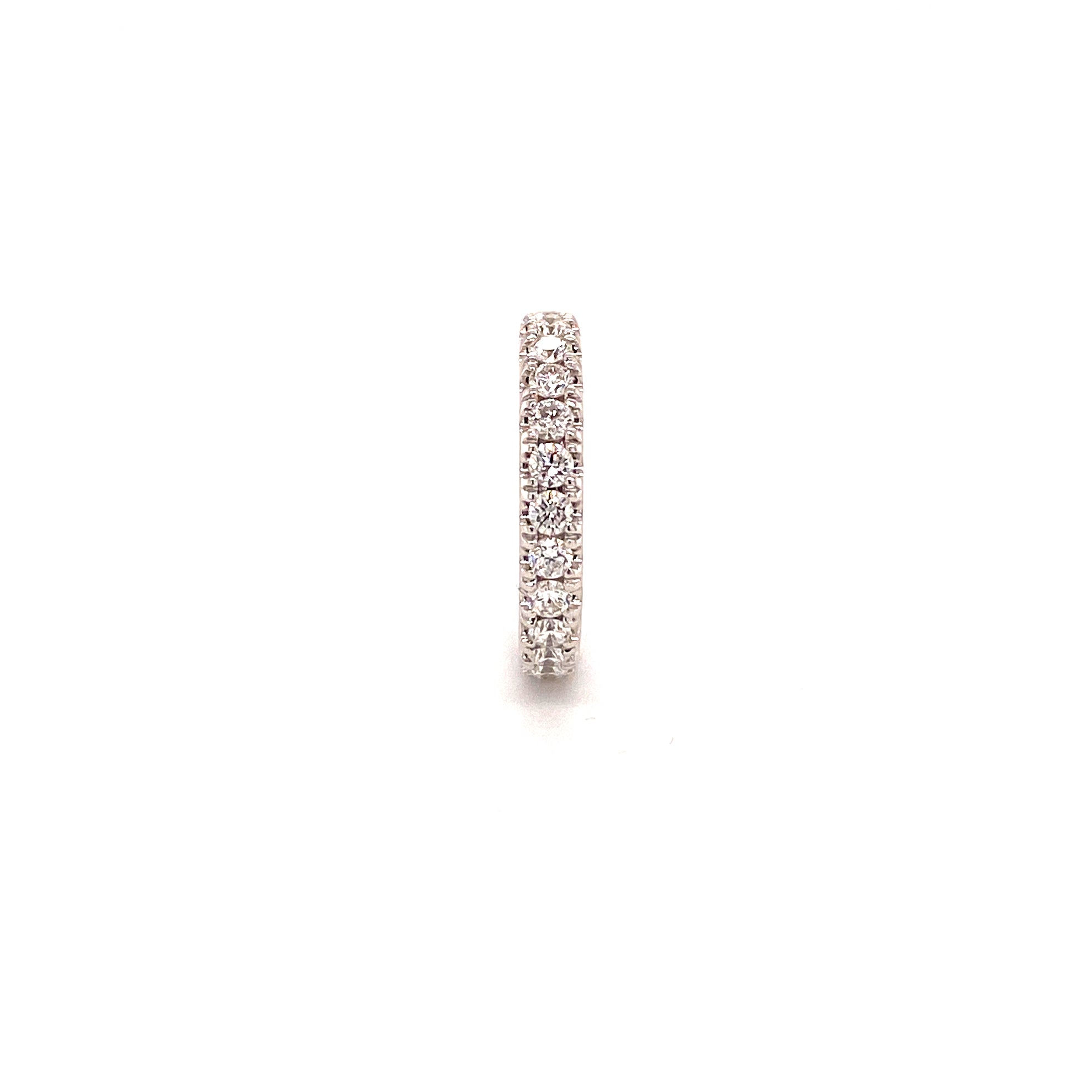 Anna Band Ring in 18k white gold with diamonds