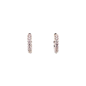 Madeline Mini Hoops in 18k white gold with diamonds