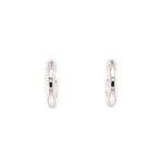 Load image into Gallery viewer, Madeline Mini Hoops in 18k white gold with diamonds
