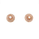 Load image into Gallery viewer, Beatrice Studs in 18k rose gold with round brilliant diamonds
