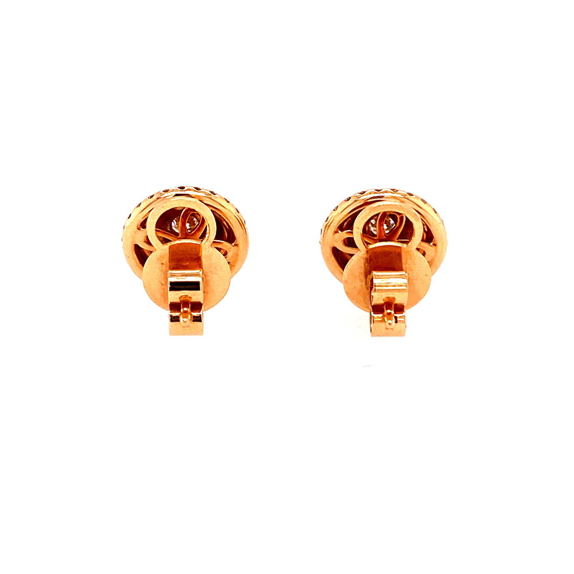 Beatrice Studs in 18k rose gold with round brilliant diamonds