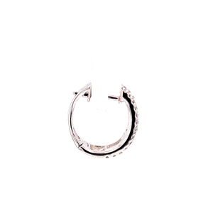 Tina Mini Hoops in 18k white gold with diamonds