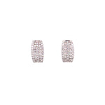 Load image into Gallery viewer, Elle Diamond Cluster Mini Hoops in 18k white gold
