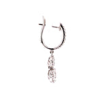 Load image into Gallery viewer, Cami Hoop and Dangle Earrings in 18k white gold with diamonds
