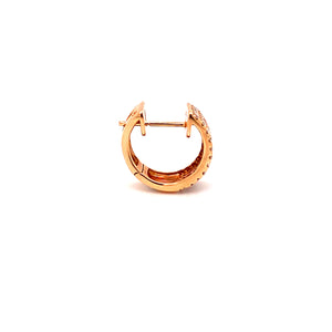 Jules Mini Hoops in 18k rose gold with diamonds