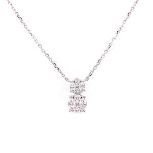 Helena Necklace in 18k white gold with diamonds