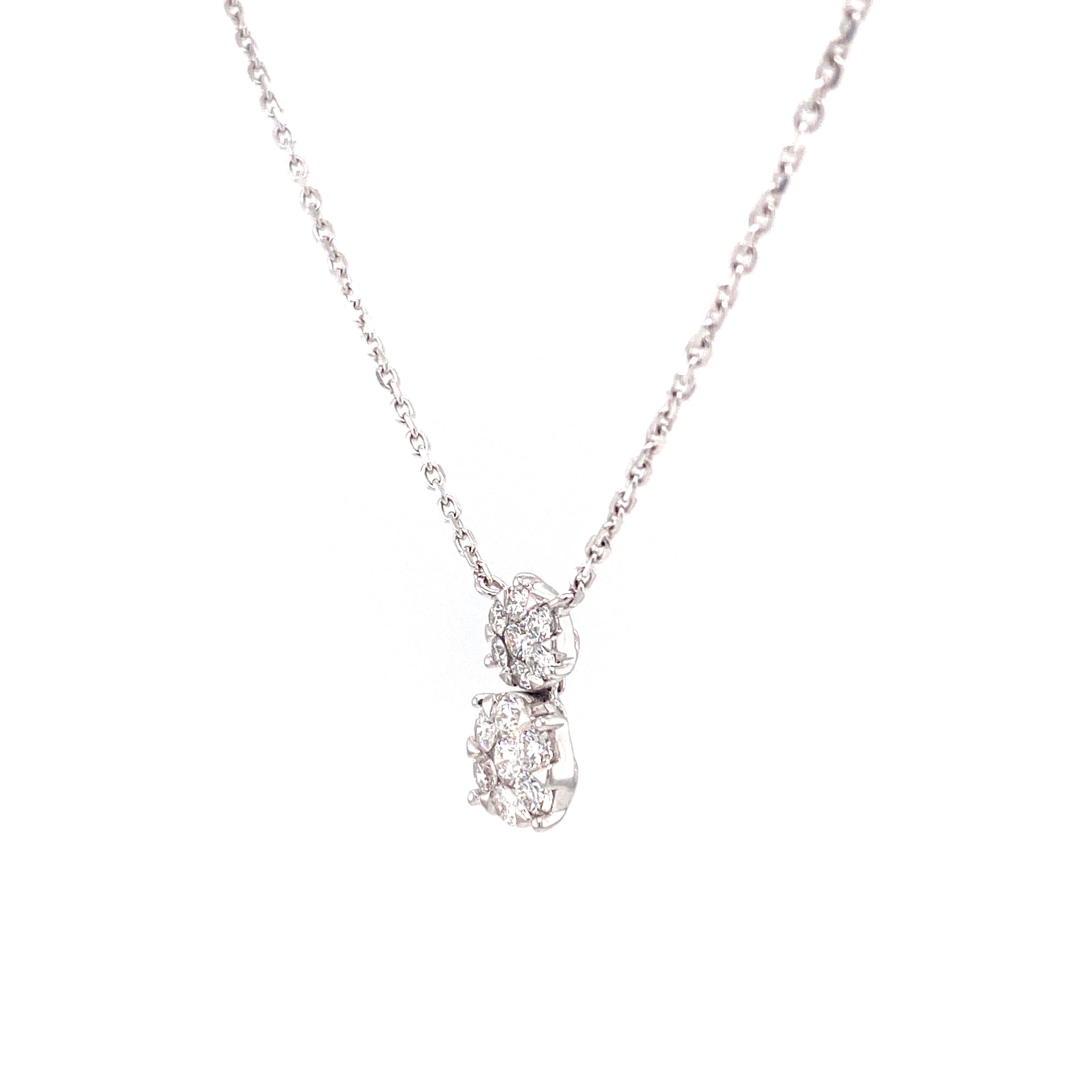 Helena Necklace in 18k white gold with diamonds