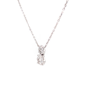 Helena Necklace in 18k white gold with diamonds