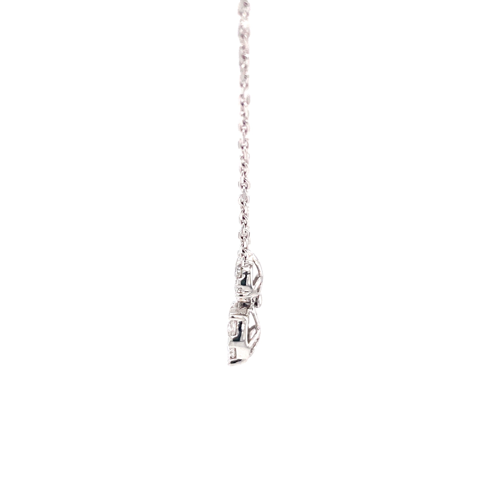 Helena Necklace in 18k white gold with diamonds