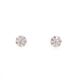 Load image into Gallery viewer, Gianna Stud Earrings in 18k white gold with diamonds
