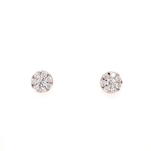 Gianna Stud Earrings in 18k white gold with diamonds