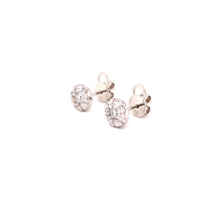 Gianna Stud Earrings in 18k white gold with diamonds