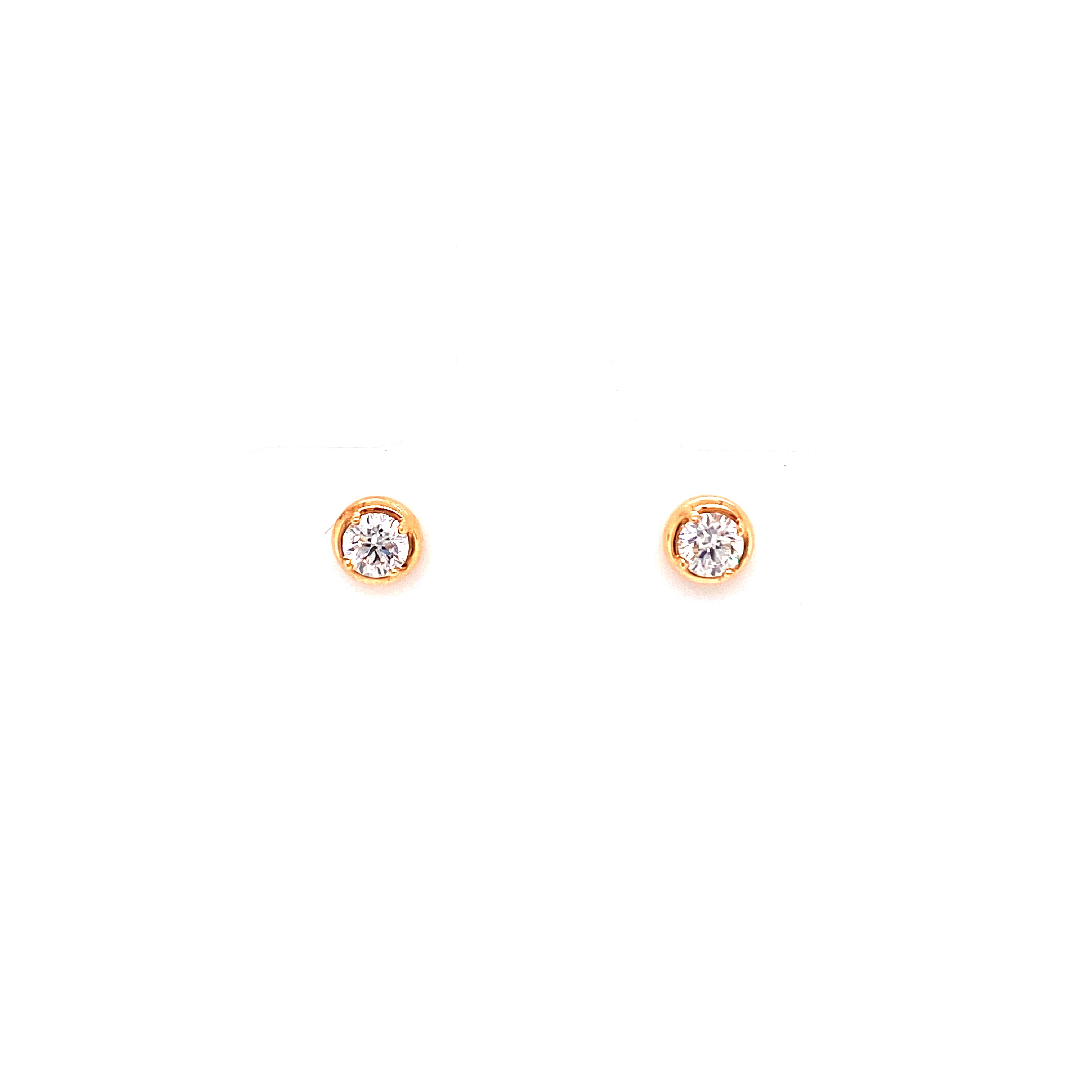 Isabella Studs in 18k rose gold with diamonds