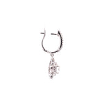 Load image into Gallery viewer, Rae Hoop and Dangle Earrings in 18k white gold with diamonds
