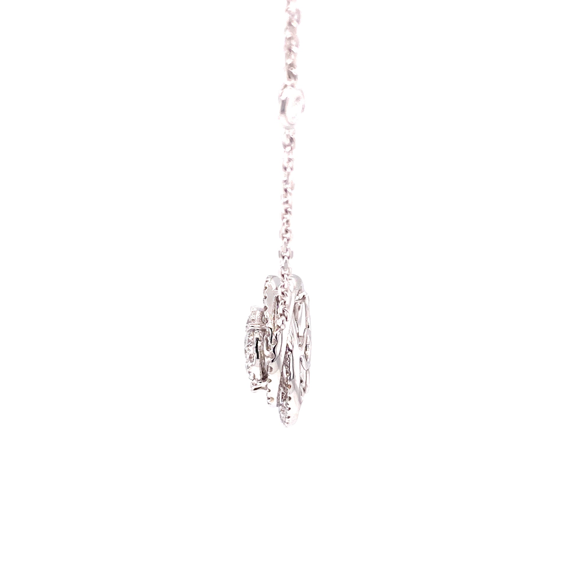 Rosalind Necklace in 18k white gold with diamonds