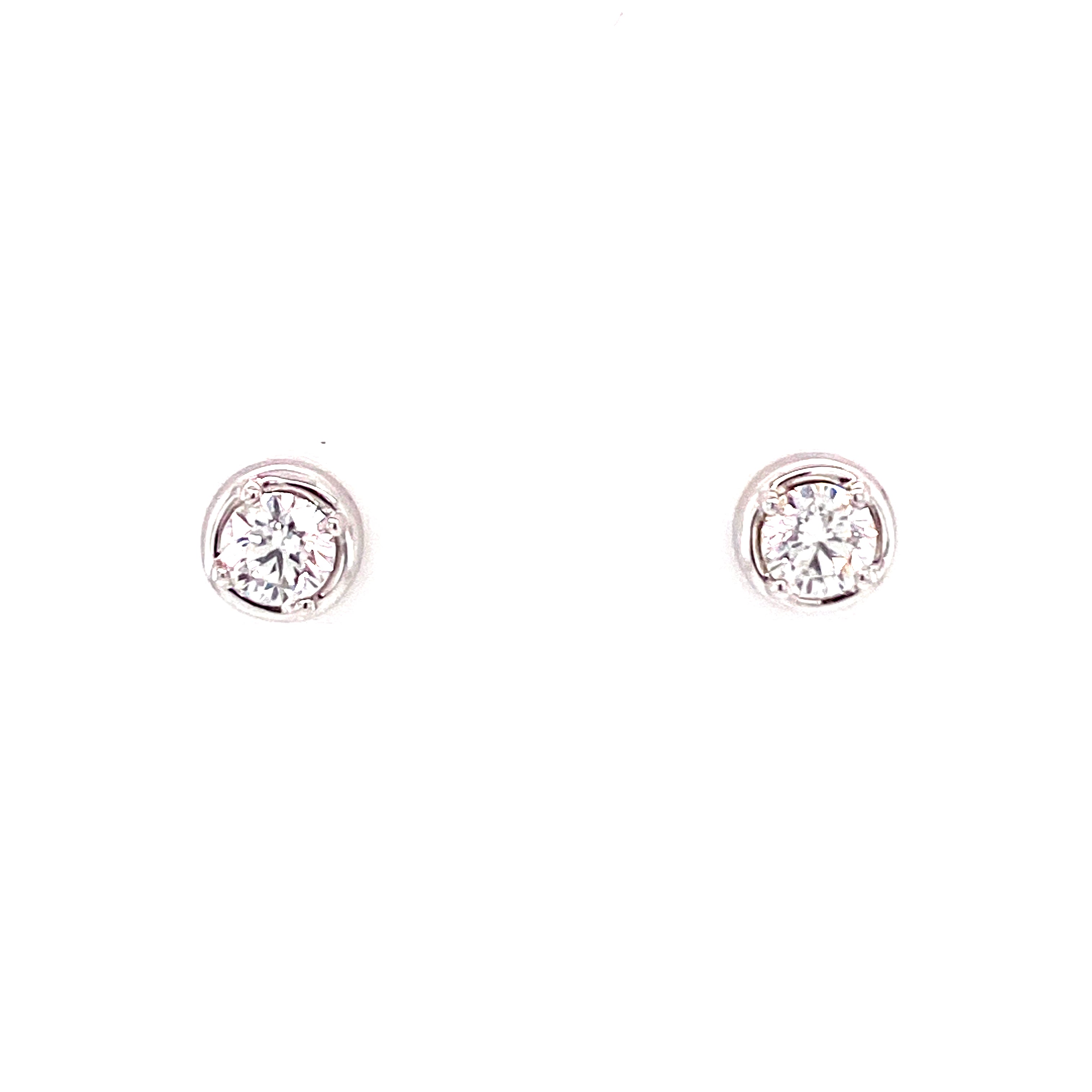 Sophia Studs in 18k white gold with diamonds