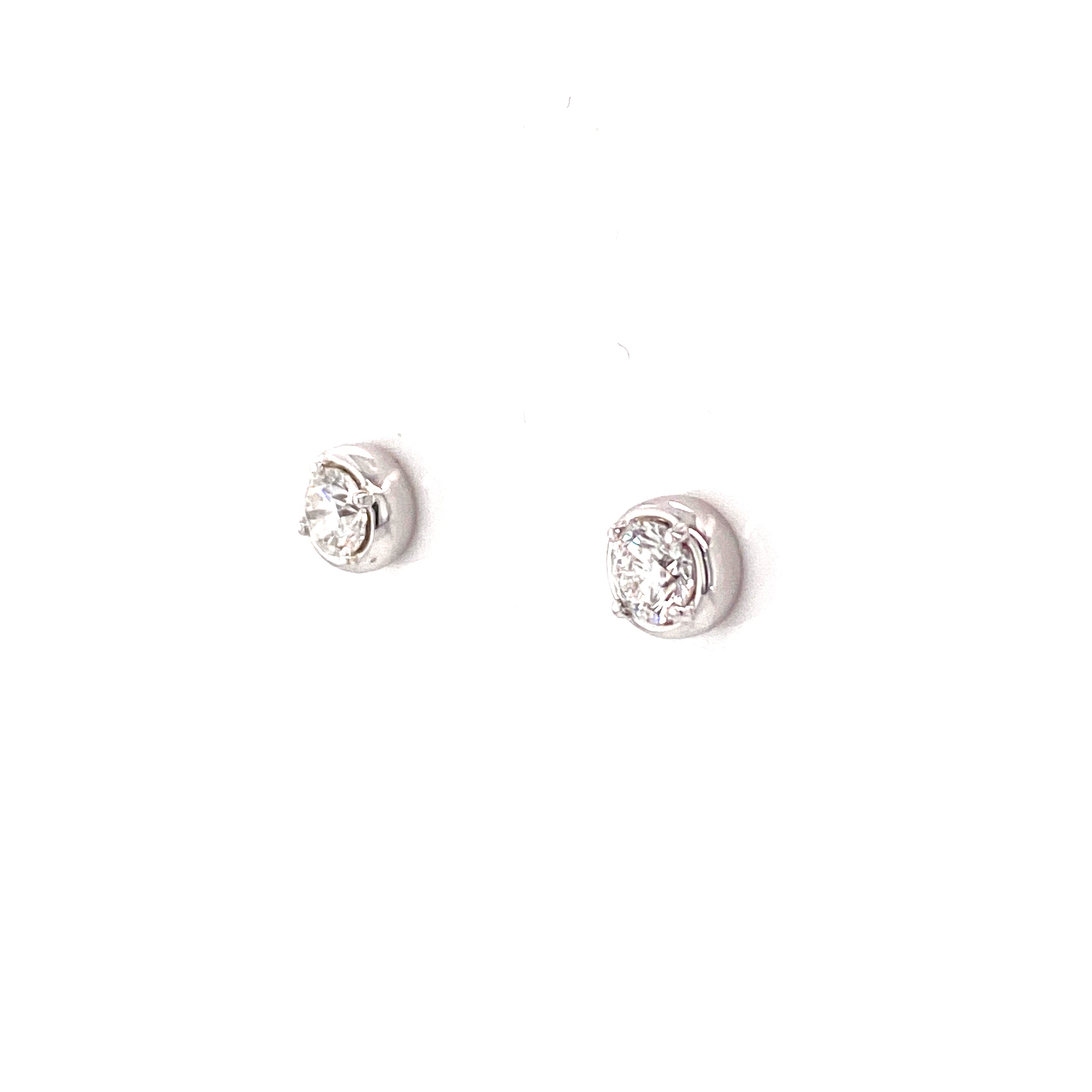 Sophia Studs in 18k white gold with diamonds