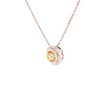 Load image into Gallery viewer, Sophie Yellow Diamond Pendant in 18k white gold with round brilliant diamonds
