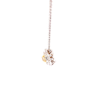 Sophie Yellow Diamond Pendant in 18k white gold with round brilliant diamonds