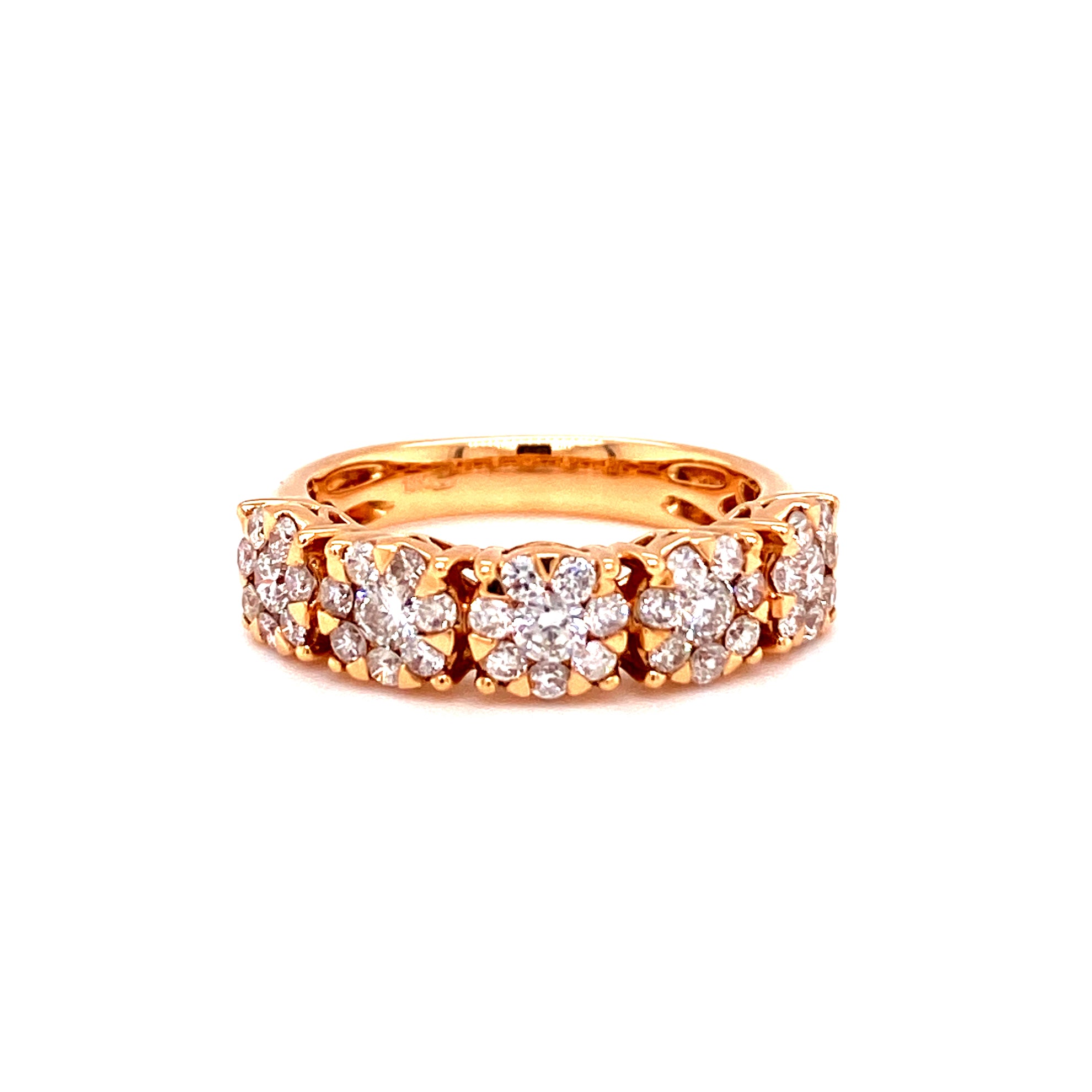 Georgina Ring in 18k rose gold with diamonds