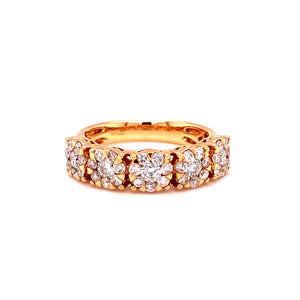 Georgina Ring in 18k rose gold with diamonds