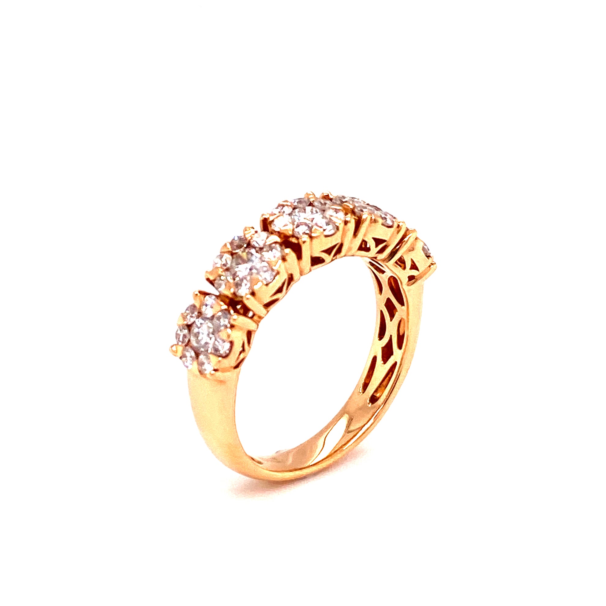 Georgina Ring in 18k rose gold with diamonds