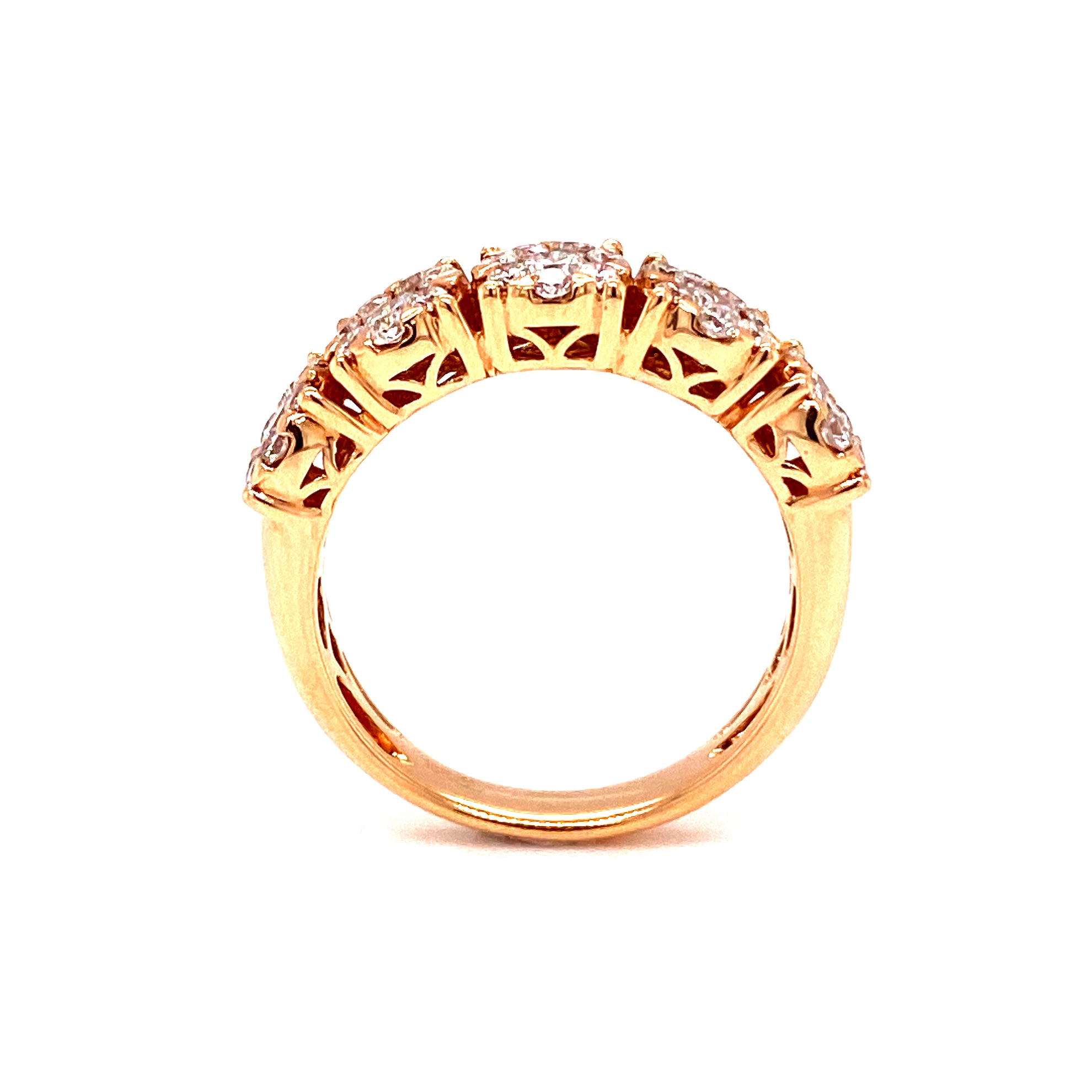 Georgina Ring in 18k rose gold with diamonds