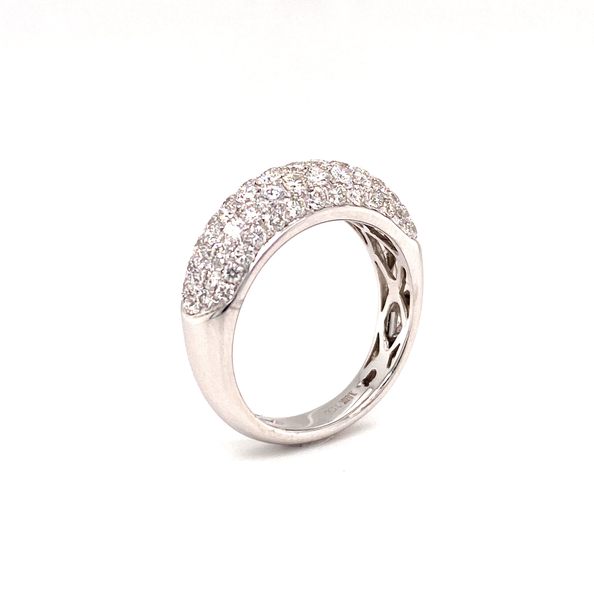 Bethany Diamond Cluster Ring in 18k white gold