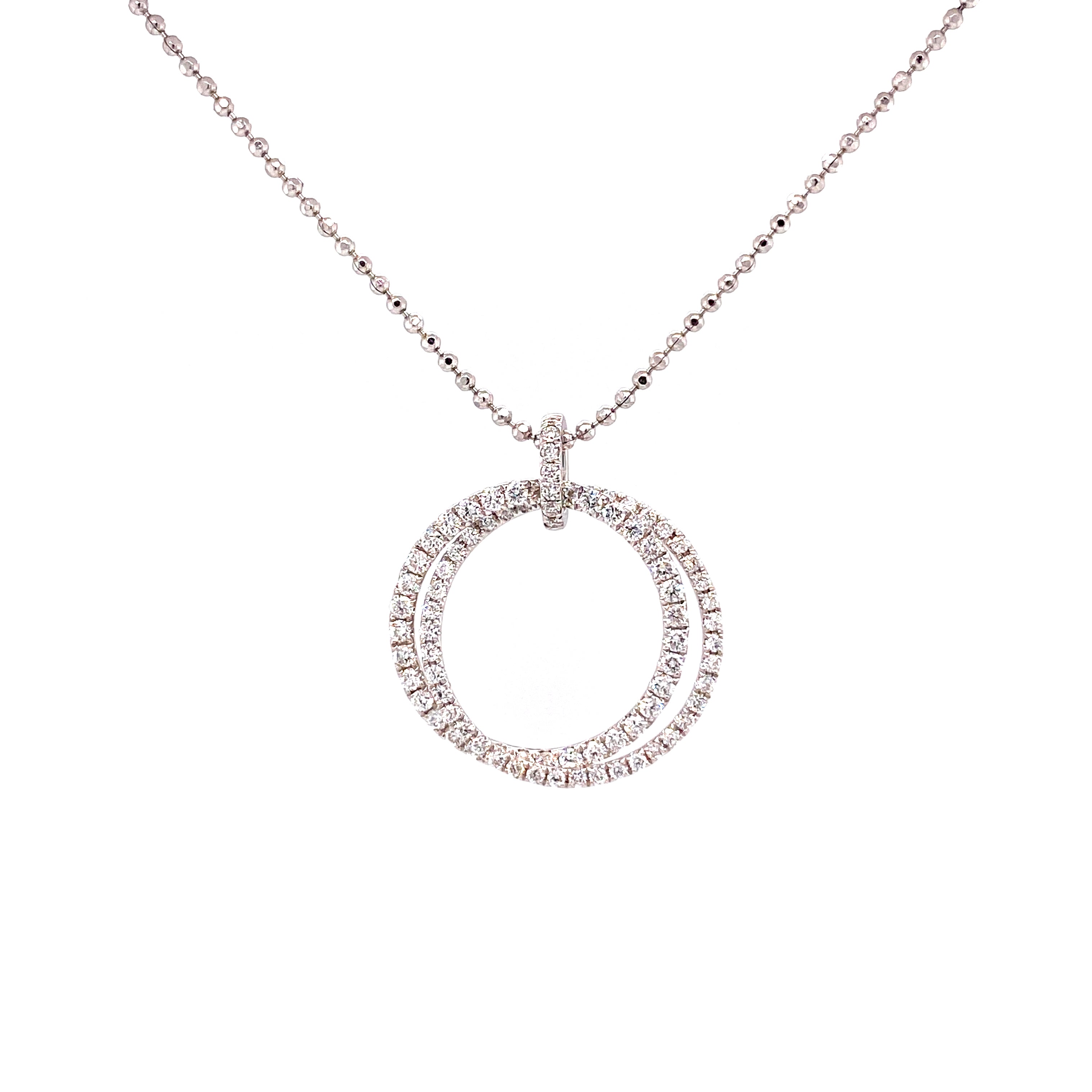 Skye Pendant in 18k white gold with diamonds