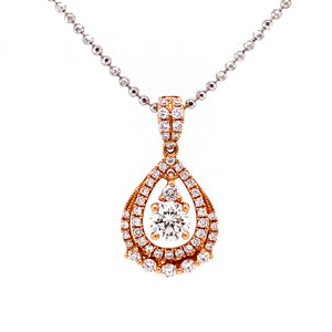 Felicia Pendant in 18k rose gold with diamonds