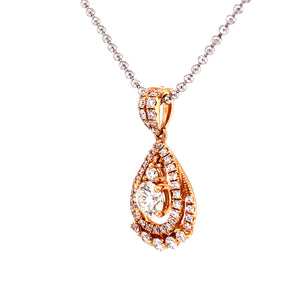 Felicia Pendant in 18k rose gold with diamonds