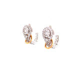 Load image into Gallery viewer, Ellis Mini Hoop Earrings in 18k white and rose gold with diamonds
