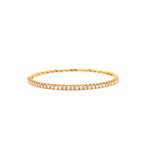 Rhea Bangle in 18k yellow gold with diamonds