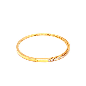 Rhea Bangle in 18k yellow gold with diamonds