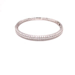 Load image into Gallery viewer, Eve Bangle in 18k white gold with diamonds
