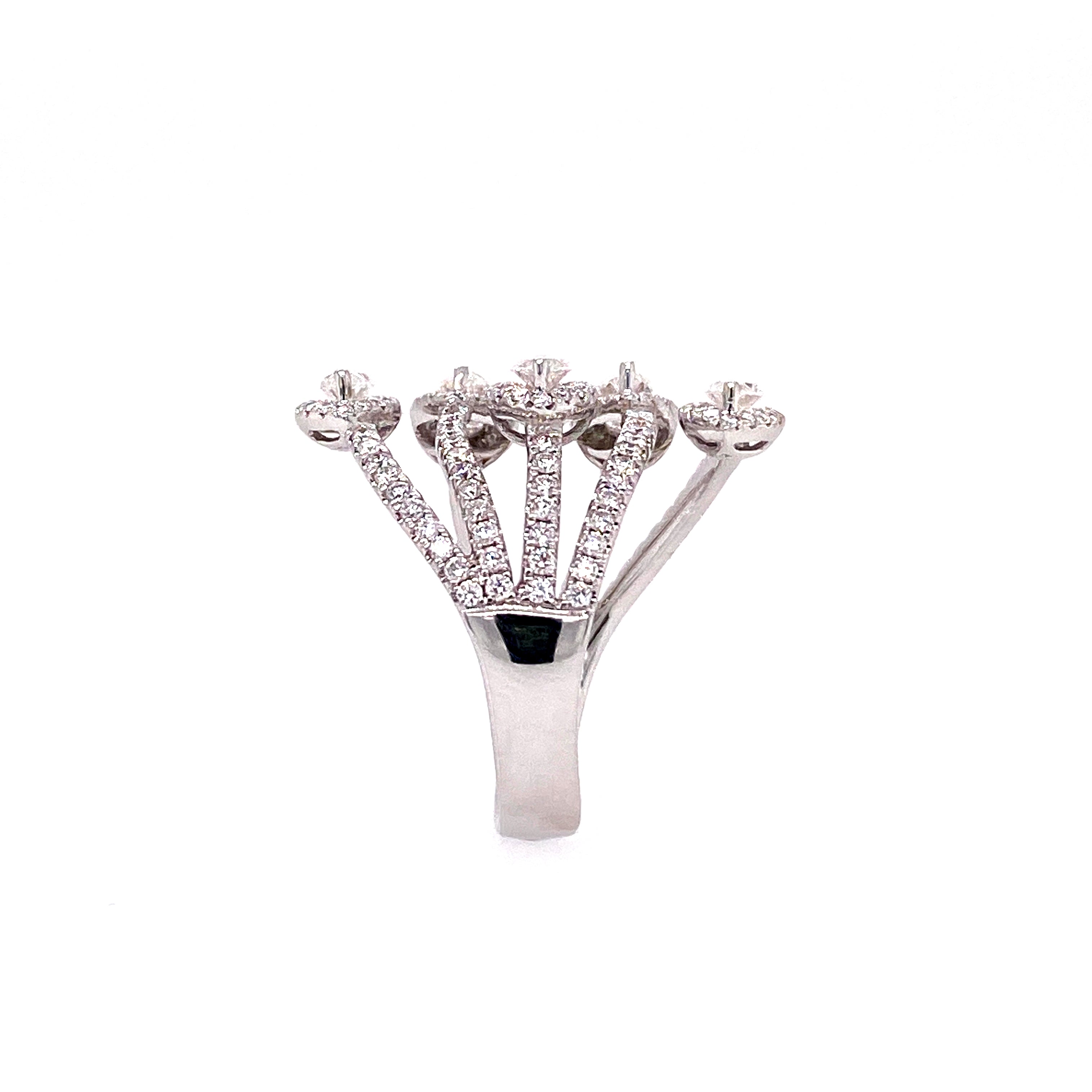 Scarlett Ring in 18k white gold with diamonds