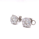 Load image into Gallery viewer, Danica Stud Earrings in 18k white gold with diamonds
