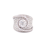 Load image into Gallery viewer, Luna Ring in 18k white gold with diamonds
