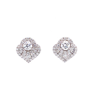 Braelynn Stud Earrings in 18k white gold with diamonds