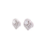 Load image into Gallery viewer, Braelynn Stud Earrings in 18k white gold with diamonds
