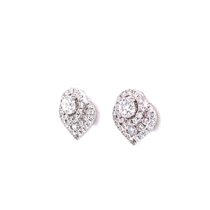 Braelynn Stud Earrings in 18k white gold with diamonds