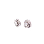 Load image into Gallery viewer, Mira Studs in 18k white gold with diamonds
