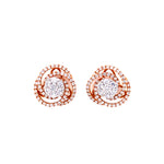 Load image into Gallery viewer, Blair Studs in 18k rose gold with diamonds
