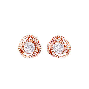 Blair Studs in 18k rose gold with diamonds