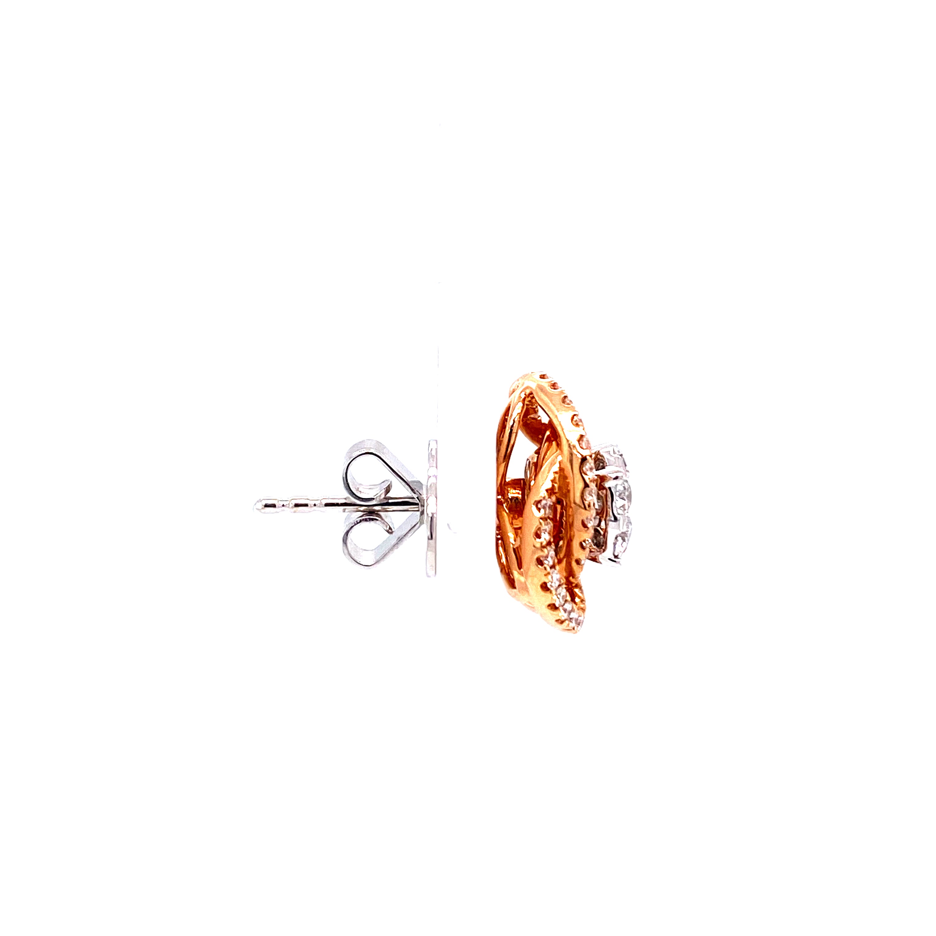 Blair Studs in 18k rose gold with diamonds