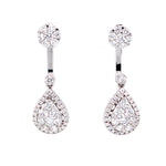 Load image into Gallery viewer, Elodie Drop Earrings in 18k white gold with diamonds
