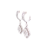 Load image into Gallery viewer, Nella Hoop and Dangle Earrings in 18k white gold with diamonds
