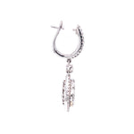 Load image into Gallery viewer, Nella Hoop and Dangle Earrings in 18k white gold with diamonds
