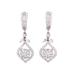 Load image into Gallery viewer, Elliott Hoop and Dangle Earrings in 18k white gold with diamonds
